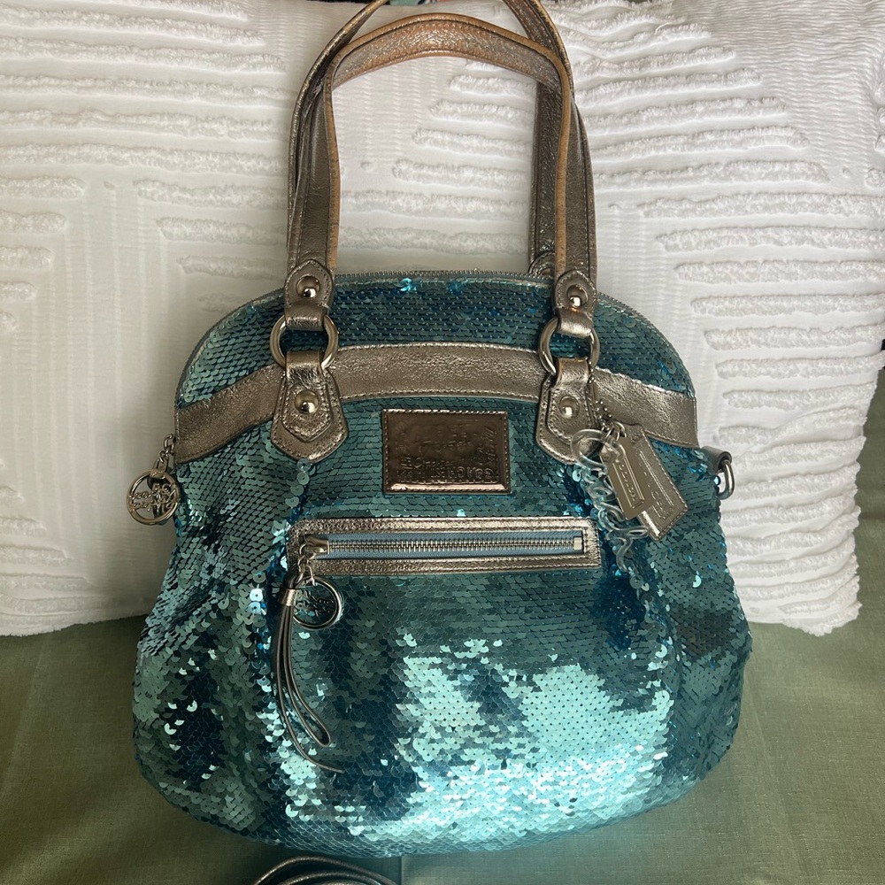 Coach Sequins Handbag, Poppy Collection